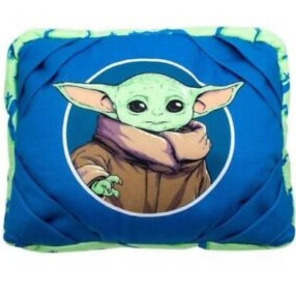 The Mandalorian Star Wars *Baby Yoda* Grogu Tablet Cuddly Pillow NEW WITH TAGS - Picture 2 of 11